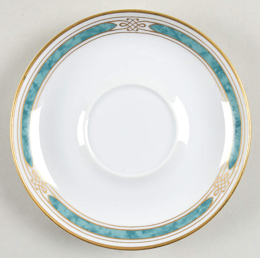 Regalia Court Teal Saucer by Gorham-1