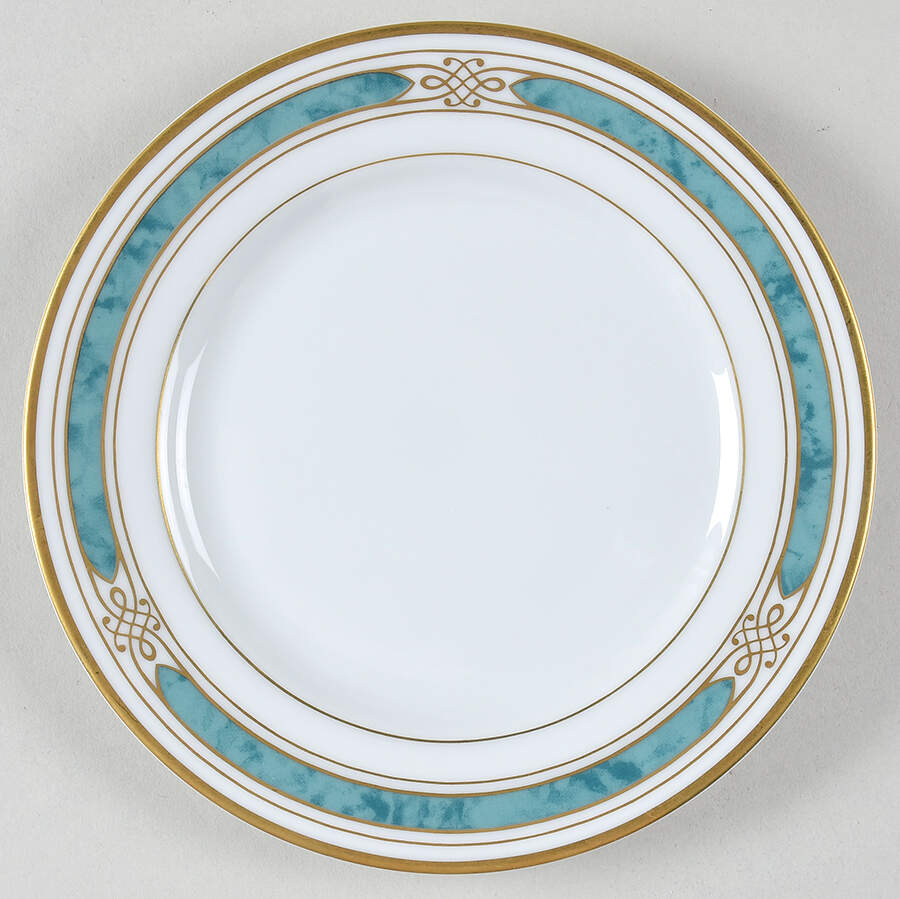 Regalia Court Teal Bread & Butter Plate by Gorham-1