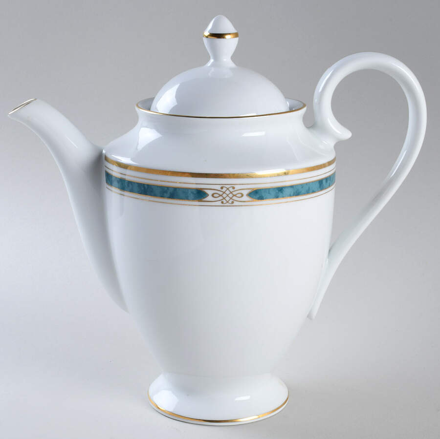 Regalia Court Teal Coffee Pot & Lid by Gorham-1