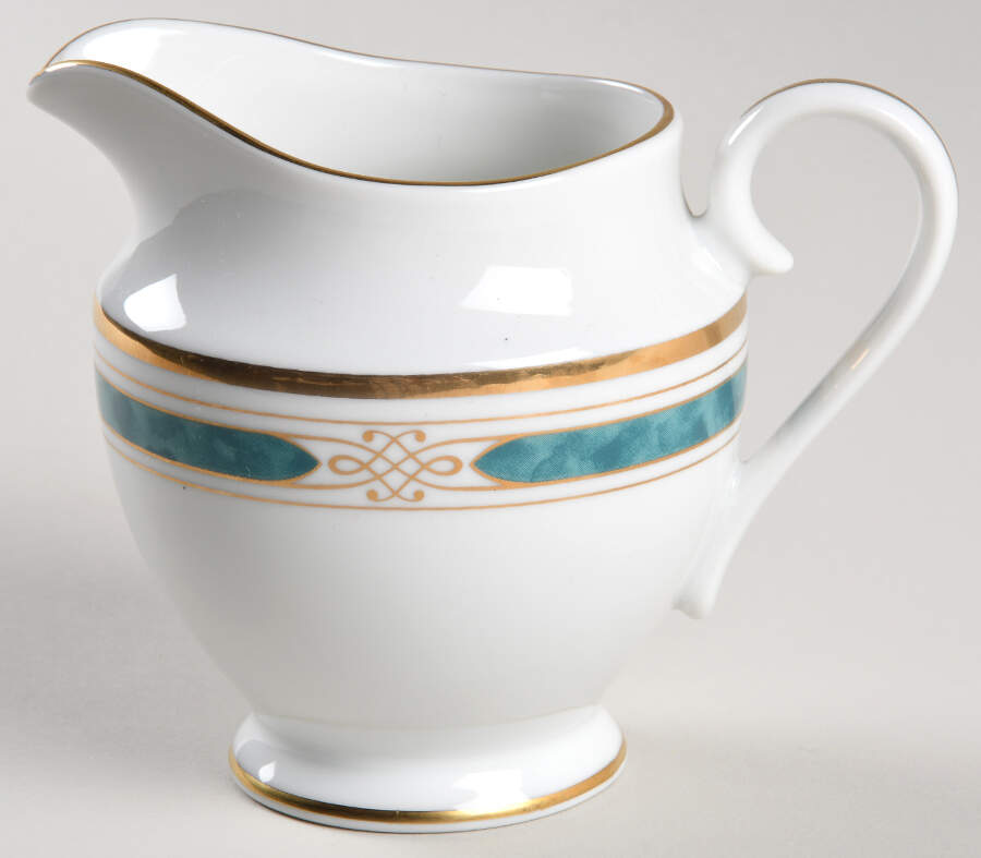 Regalia Court Teal Creamer by Gorham-1
