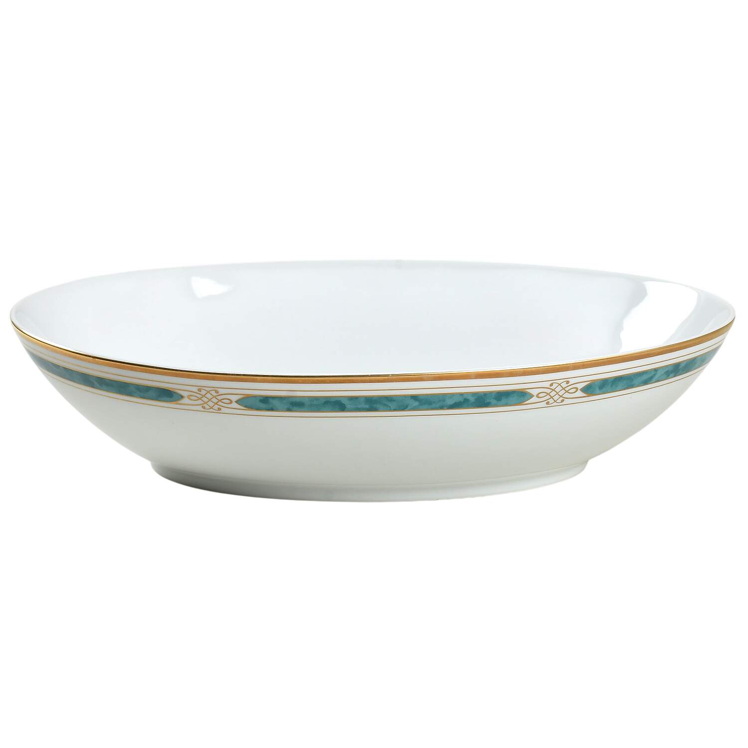 Regalia Court Teal 10" Oval Vegetable Bowl by Gorham-1