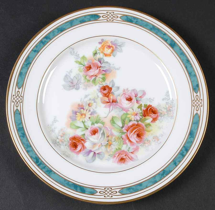 Regalia Court Teal Accent Salad Plate by Gorham-1
