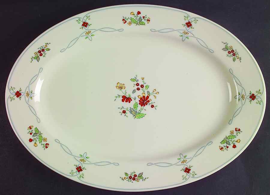 Ribbon Edge 14" Oval Serving Platter by Gorham-1