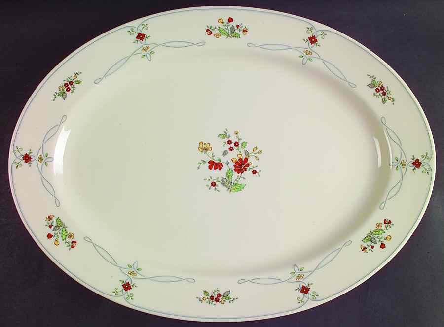 Ribbon Edge 16" Oval Serving Platter by Gorham-1