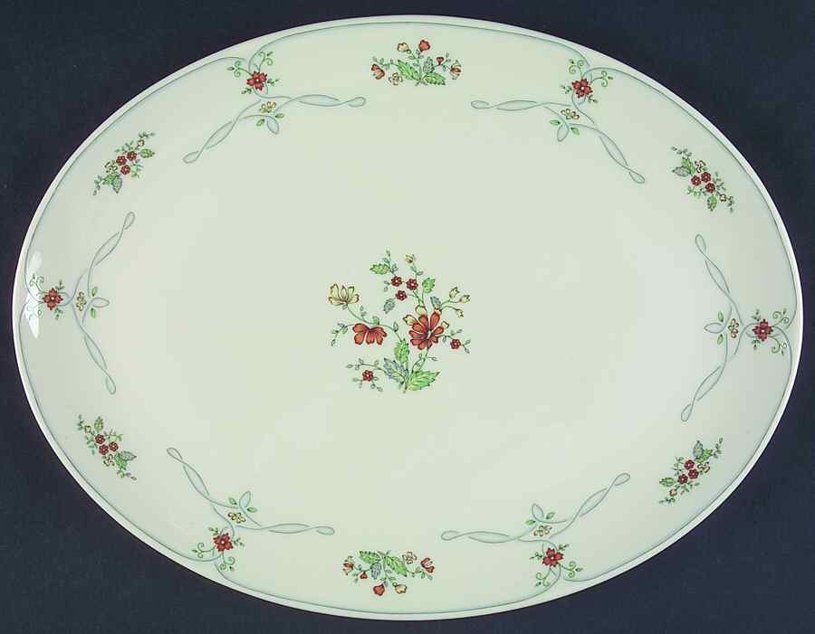 Ribbon Edge 13" Oval Serving Platter by Gorham-1