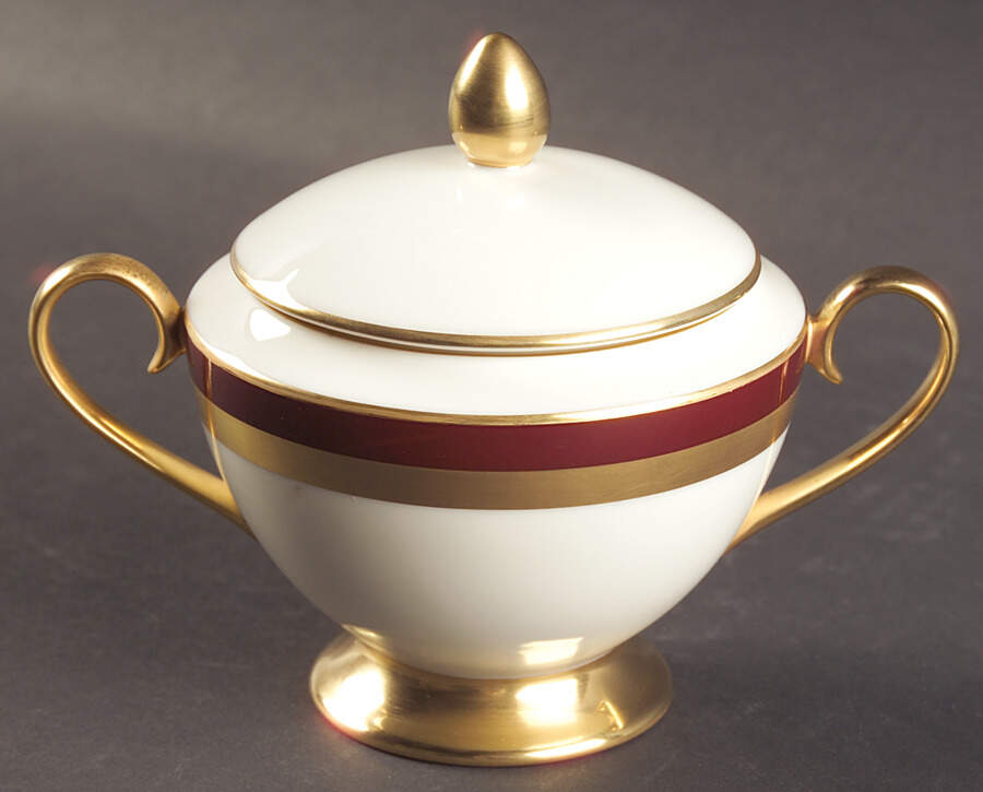 Ruby Contessa Sugar Bowl & Lid by Gorham-1