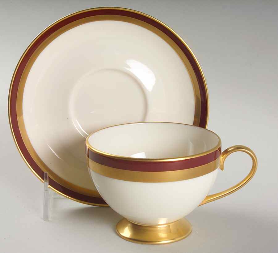 Ruby Contessa Footed Cup & Saucer Set by Gorham-1