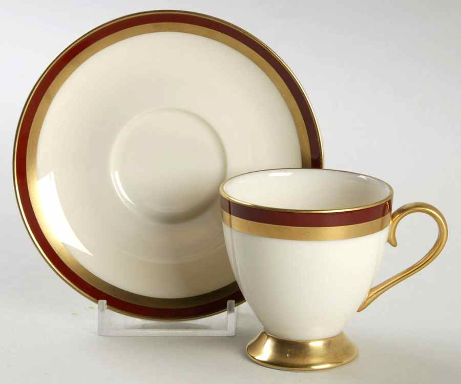 Ruby Contessa Footed Demitasse Cup & Saucer Set by Gorham-1