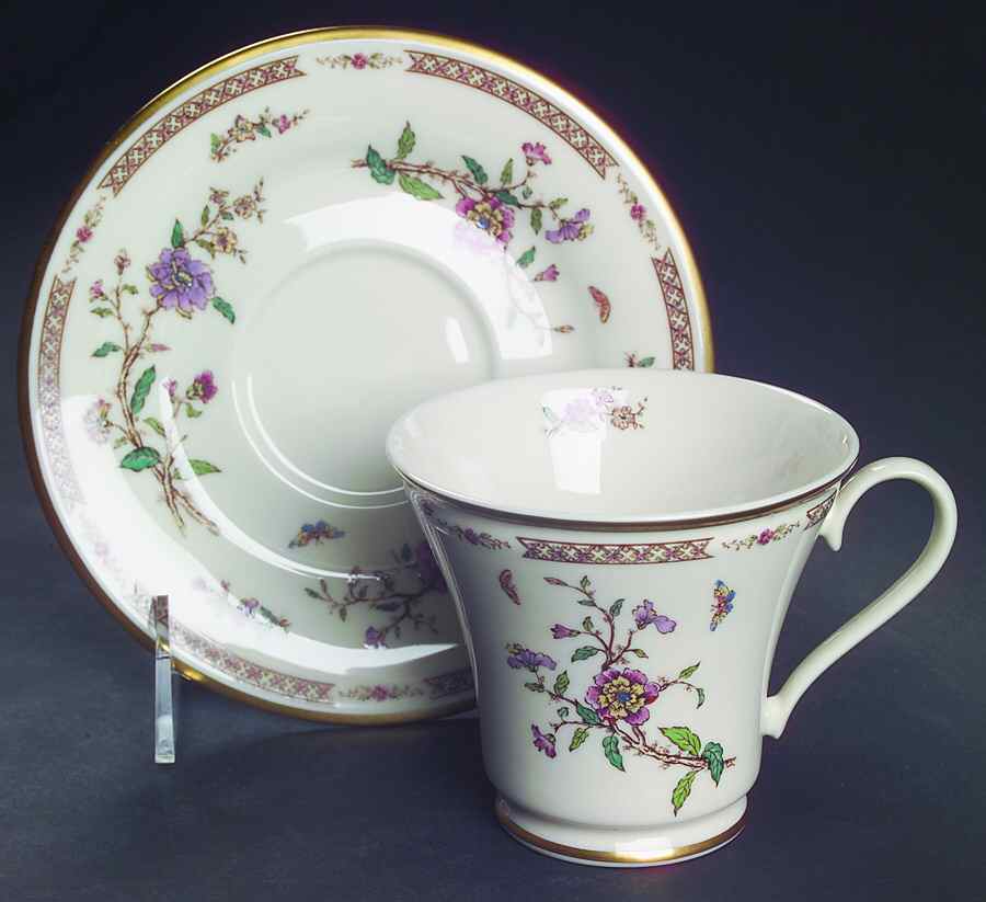 Secret Garden Footed Cup & Saucer Set by Gorham-1