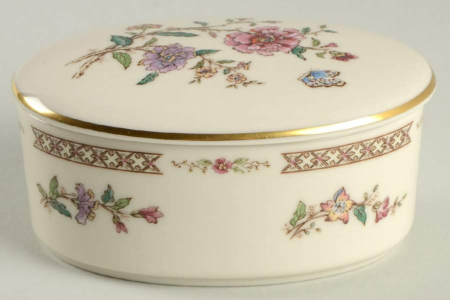 Secret Garden Oval Trinket Box & Lid by Gorham-1