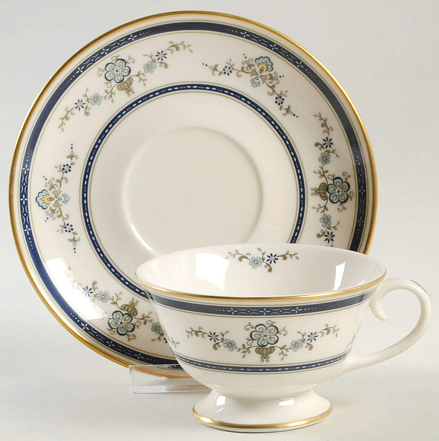 Spring Laurel Footed Cup & Saucer Set by Gorham-1
