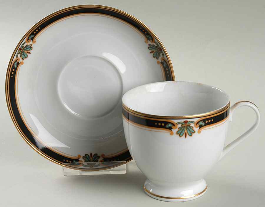 Strasbourg Footed Cup & Saucer Set by Gorham-1