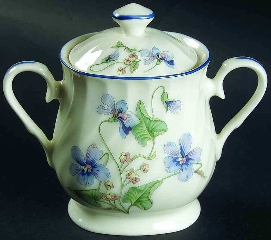 Sweet Violet Sugar Bowl & Lid by Gorham-1