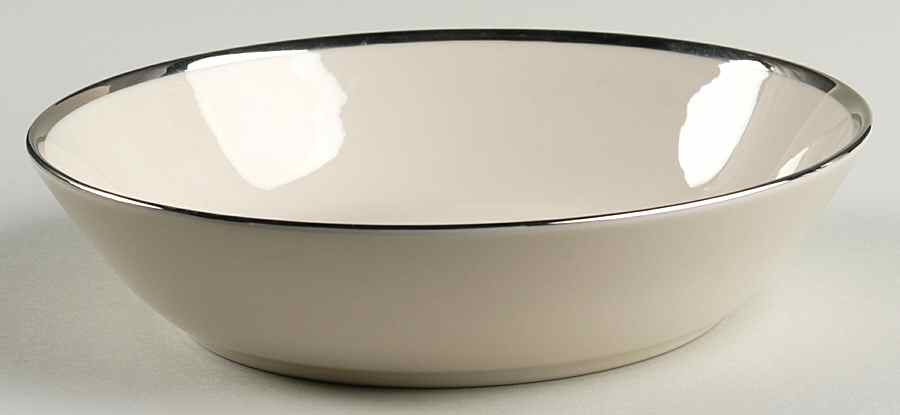 Theme (Narrow Platinum Rim) 8" Round Vegetable Bowl by Gorham-1