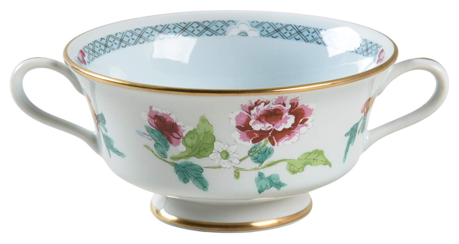 Town Garden Footed Cream Soup Bowl by Gorham-1