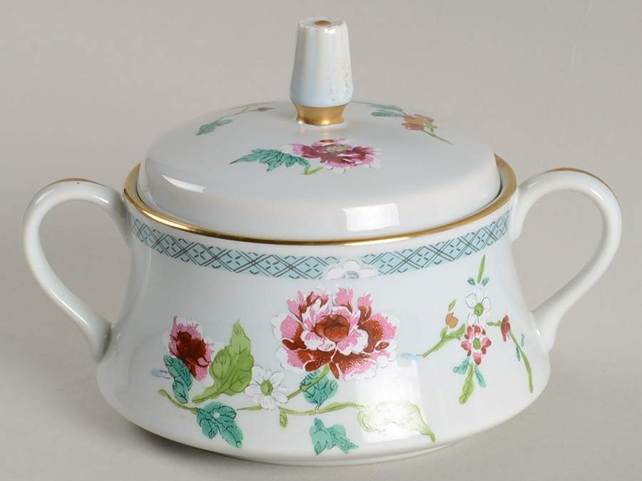 Town Garden Sugar Bowl & Lid by Gorham-1