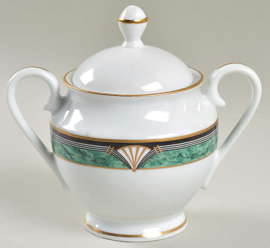 Townsend Gold Sugar Bowl & Lid by Gorham-1