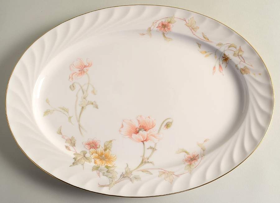 Trellis 16" Oval Serving Platter by Gorham-1
