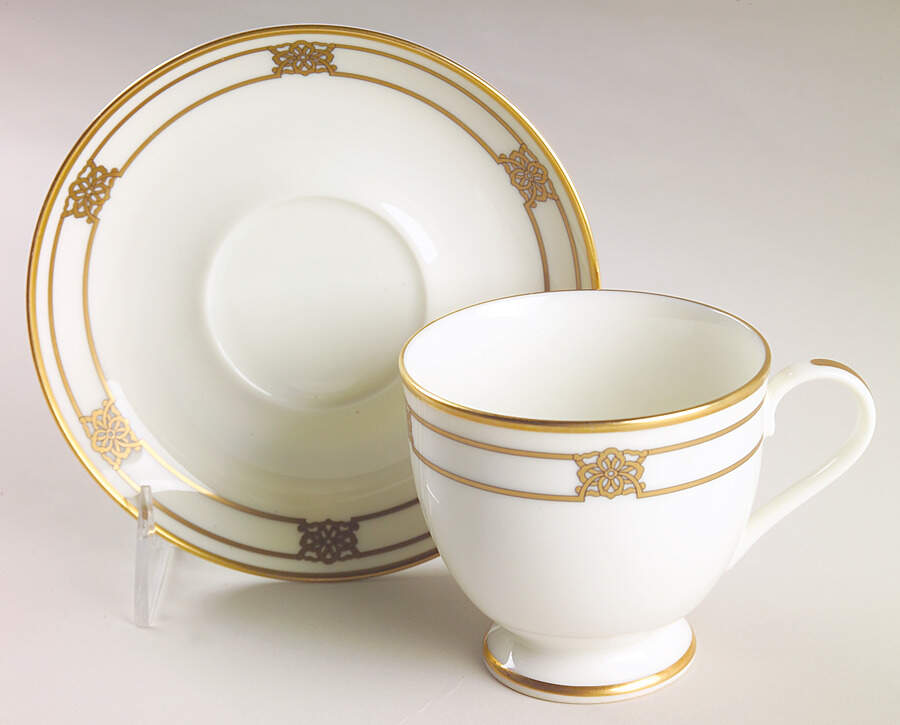 Triomphe Footed Cup & Saucer Set by Gorham-1