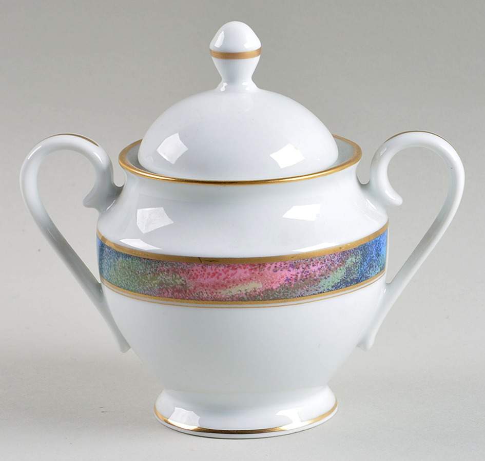 Vista Gold Sugar Bowl & Lid by Gorham-1