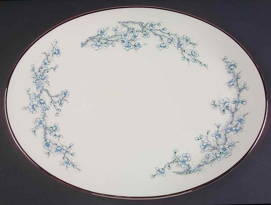 Winter Blossom 13" Oval Serving Platter by Gorham-1