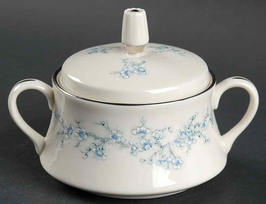 Winter Blossom Sugar Bowl & Lid by Gorham-1