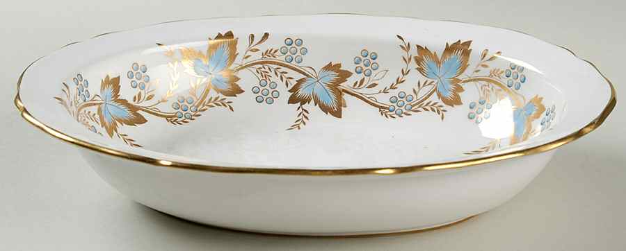 Cambridge (Blue & Gold) 10" Oval Vegetable Bowl by Grosvenor-1