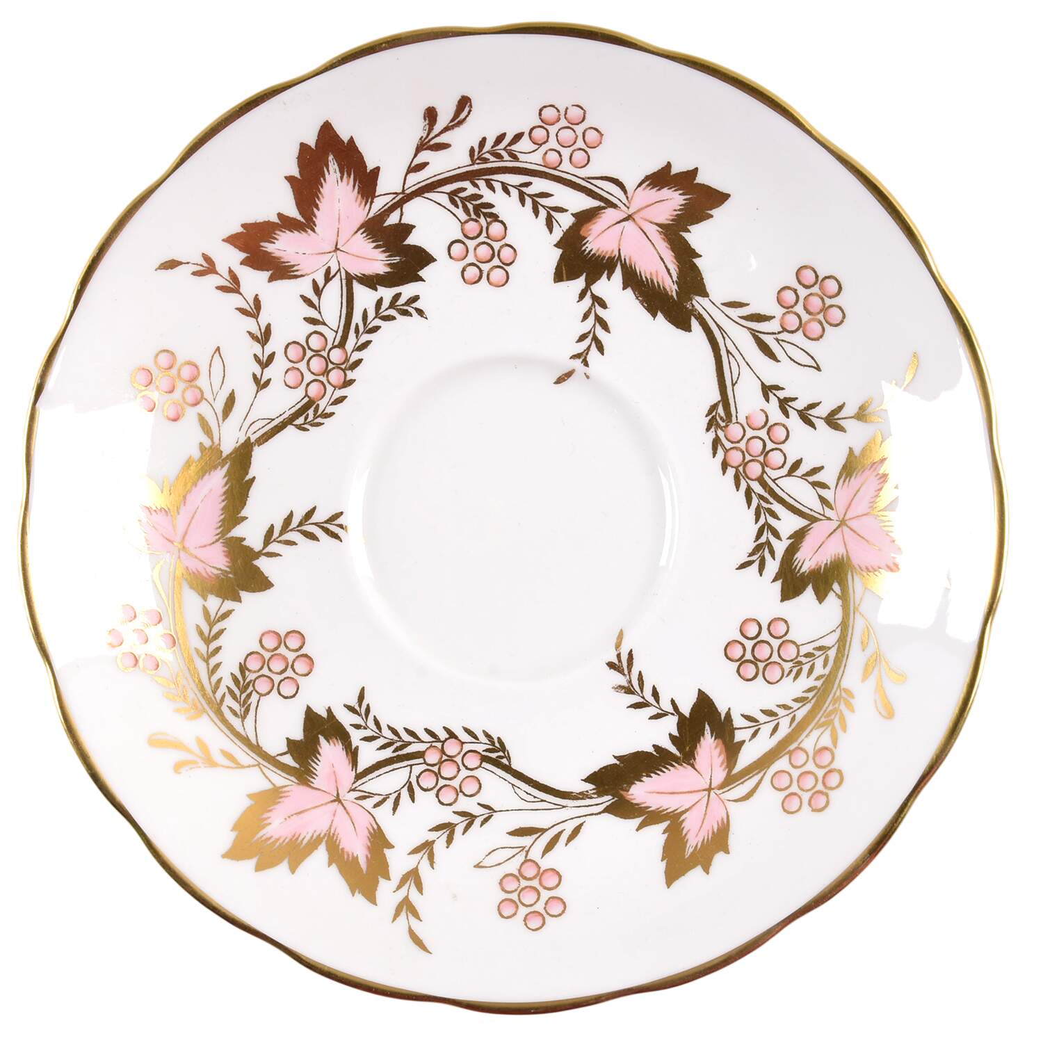 Cambridge (Pink & Gold) Saucer by Grosvenor-1