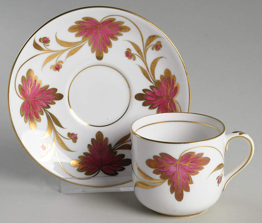 Culross Red Demitasse Cup & Saucer Set by Grosvenor-1