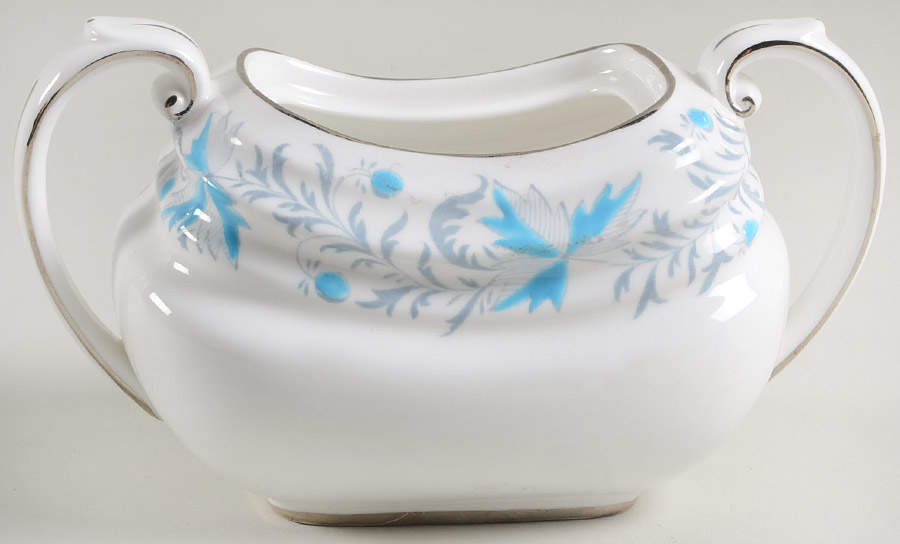 Debutante (Platinum Trim) Sugar Bowl No Lid by Grosvenor-1