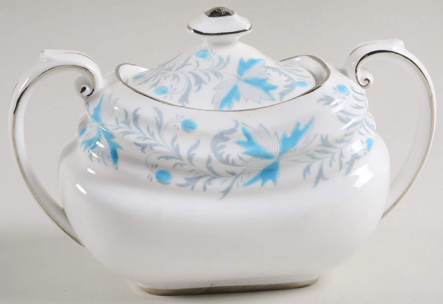 Debutante (Platinum Trim) Sugar Bowl & Lid by Grosvenor-1