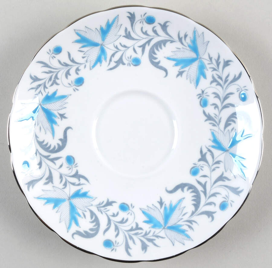 Debutante (Platinum Trim) Saucer by Grosvenor-1