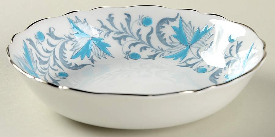 Debutante (Platinum Trim) Fruit/Dessert (Sauce) Bowl by Grosvenor-1