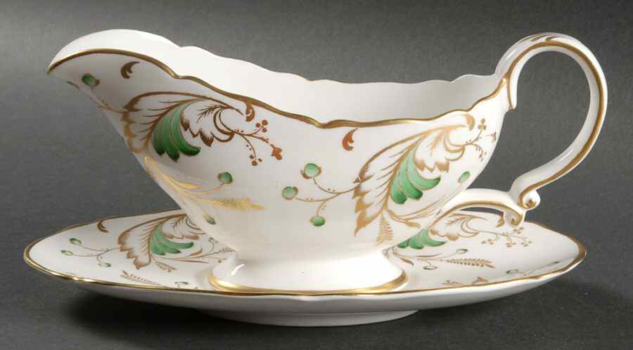 Emerald Gravy Boat & Underplate by Grosvenor-1
