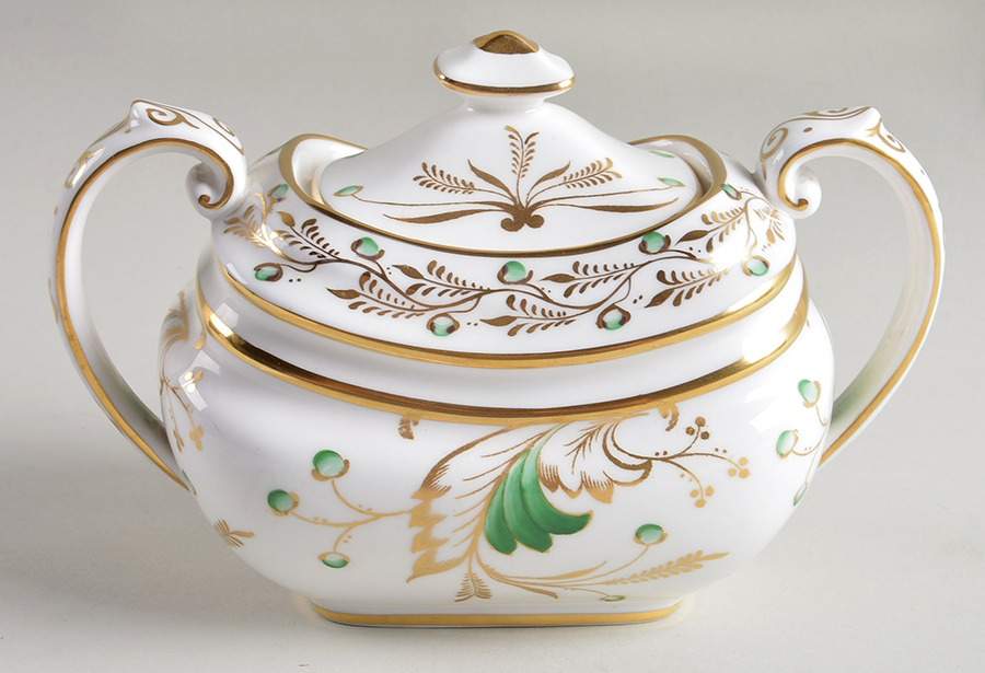 Emerald Sugar Bowl & Lid by Grosvenor-1