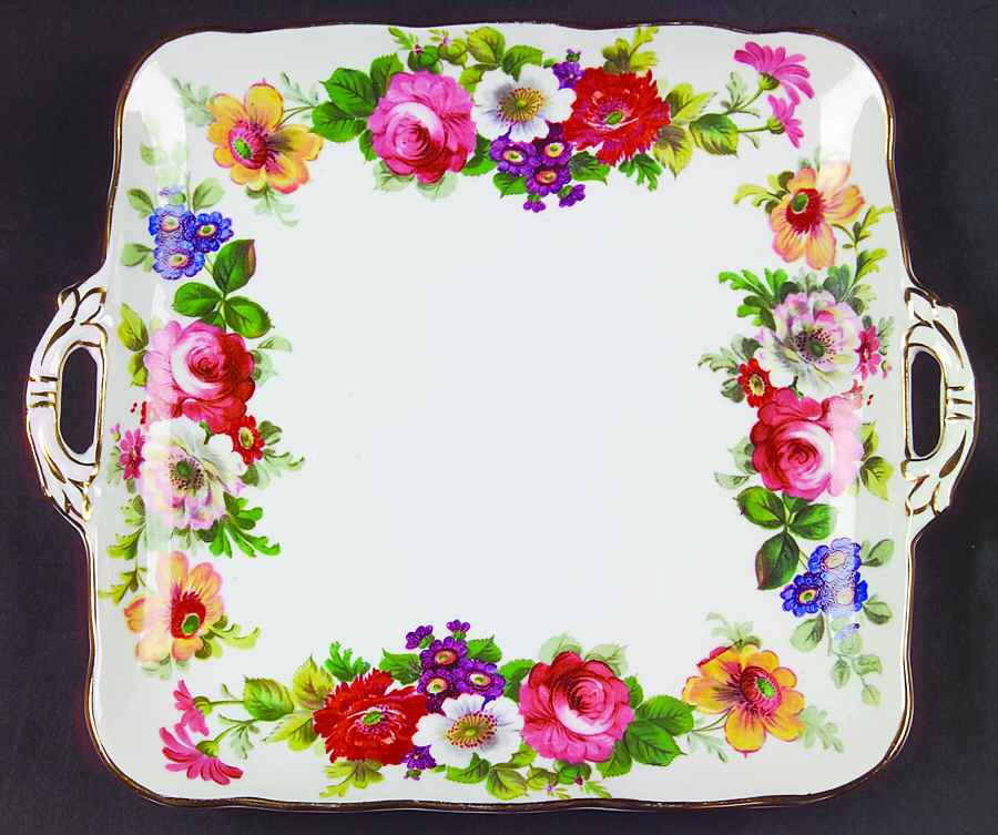 Hampton Square Handled Cake Plate by Grosvenor-1