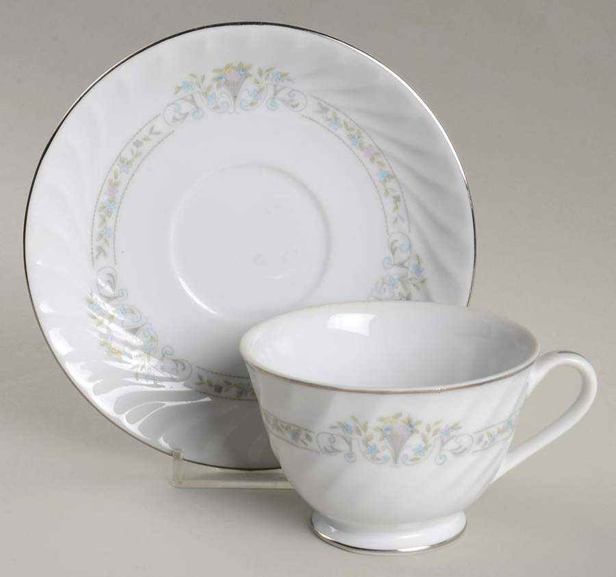 Bouquet Footed Cup & Saucer Set by Grantcrest-1