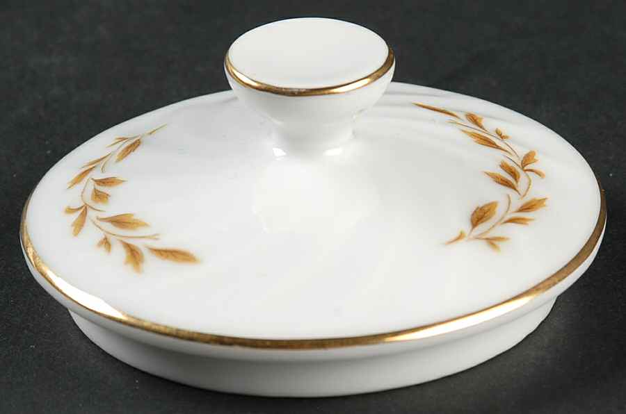 Golden Swirl Lid for Sugar Bowl by Grantcrest-1