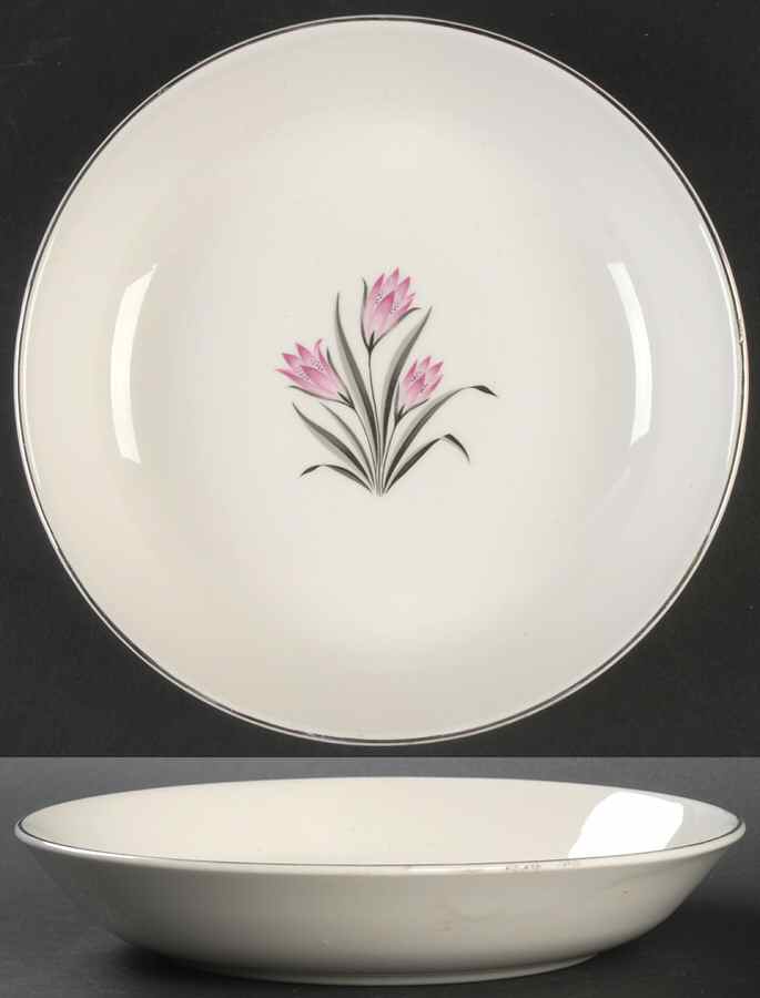 Pink Crocus Coupe Soup Bowl by Grantcrest-1