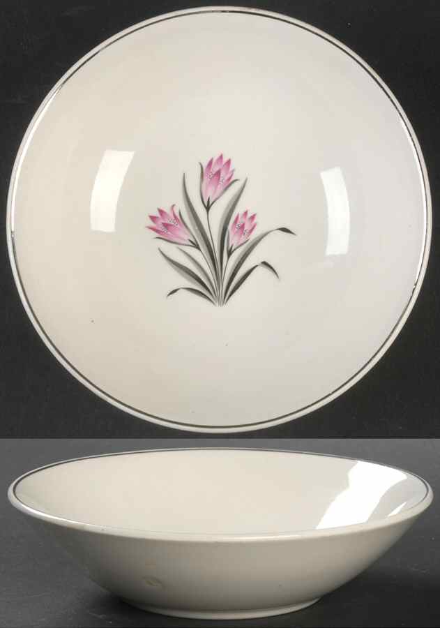 Pink Crocus Fruit/Dessert (Sauce) Bowl by Grantcrest-1