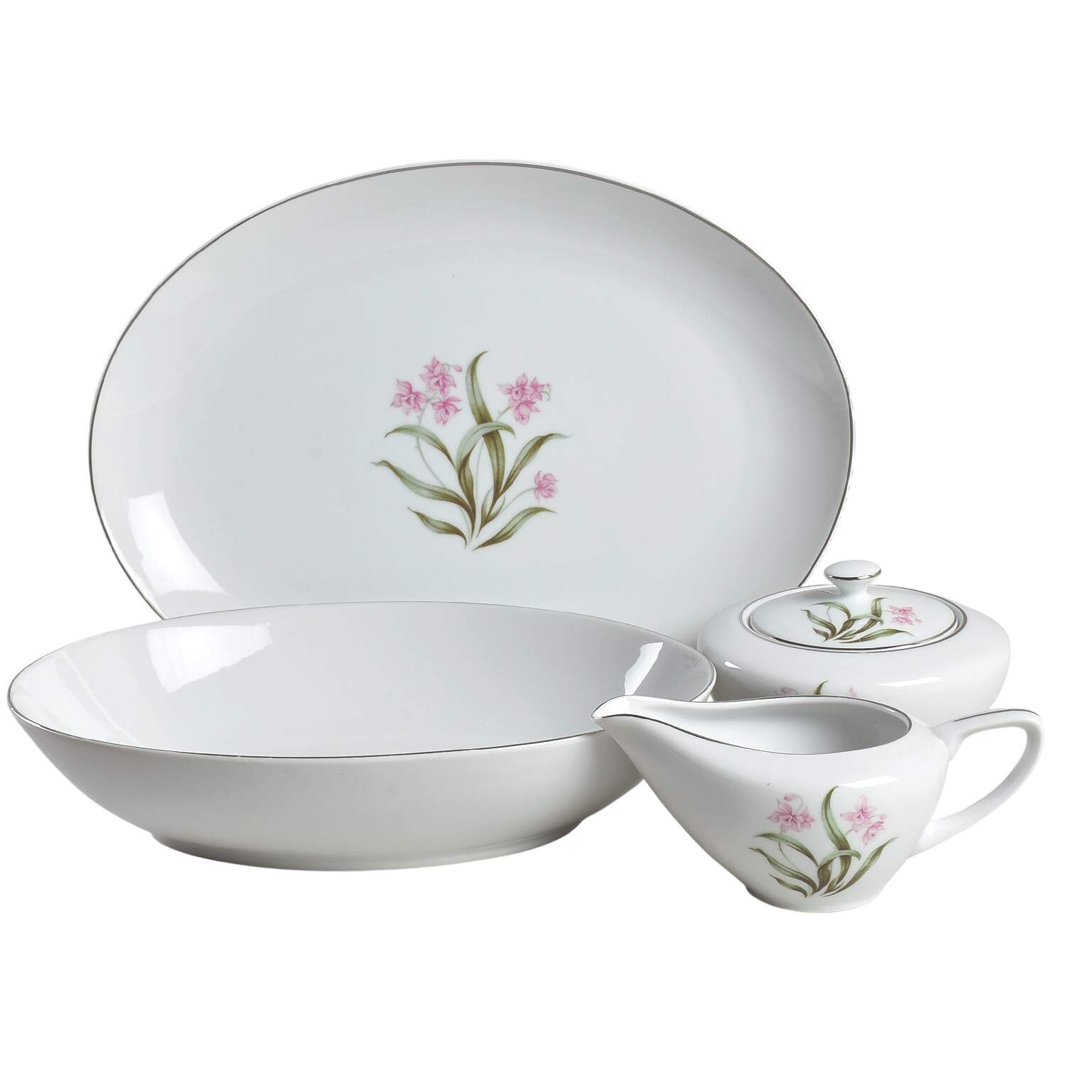 Pink Orchid 5 Piece Hostess Set by Grantcrest-1