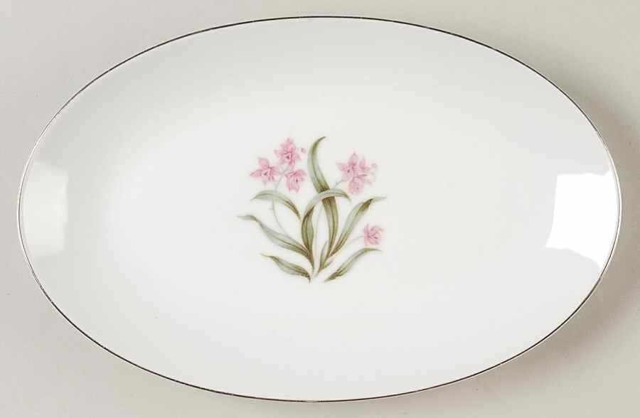 Pink Orchid Relish/Gravy Underplate by Grantcrest-1
