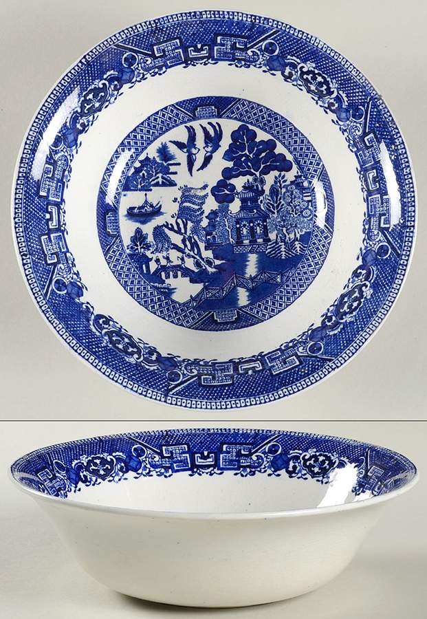 Ye Olde Willow 8" Round Vegetable Bowl by Grimwades (England)-1