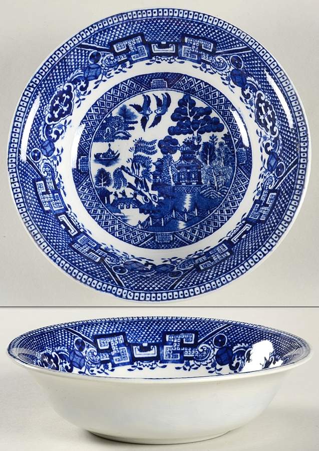 Ye Olde Willow Coupe Cereal Bowl by Grimwades (England)-1