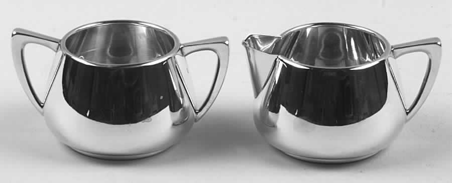 Sterling Hollowware Mini Sterling Creamer and Open Sugar by Gorham Silver-1