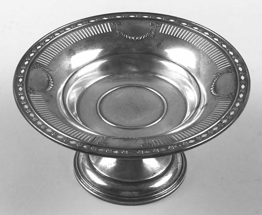 Sterling Hollowware 6" Sterling Pierced Compote by Gorham Silver-1