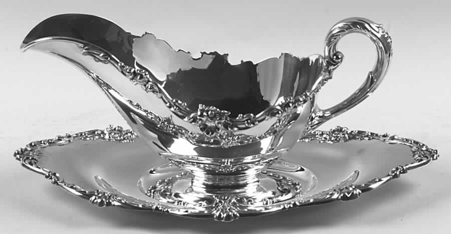 Sterling Hollowware Sterling Gravy Boat & Underplate by Gorham Silver-1