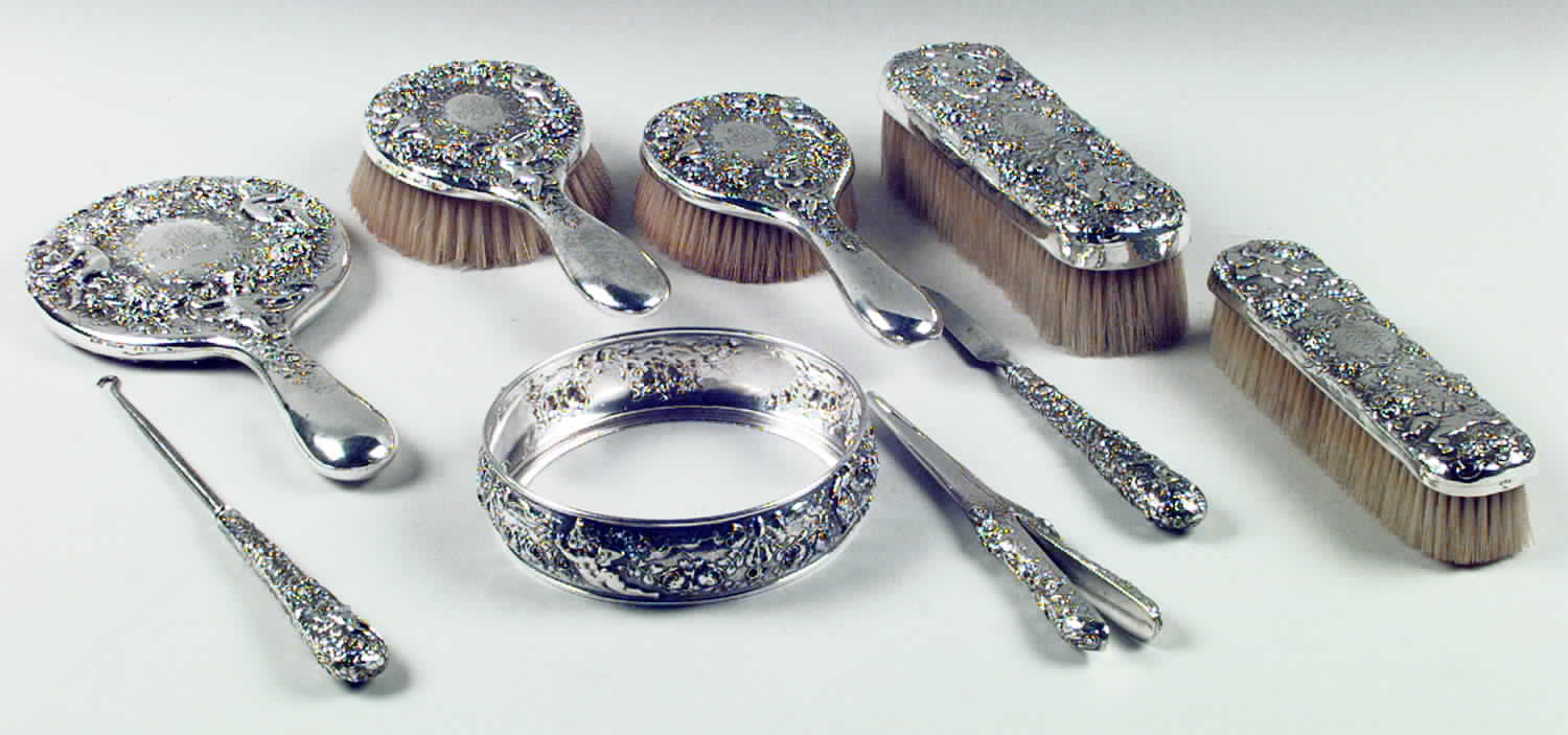 Sterling Hollowware (9 Pc) Sterling Dresser Set by Gorham Silver-1