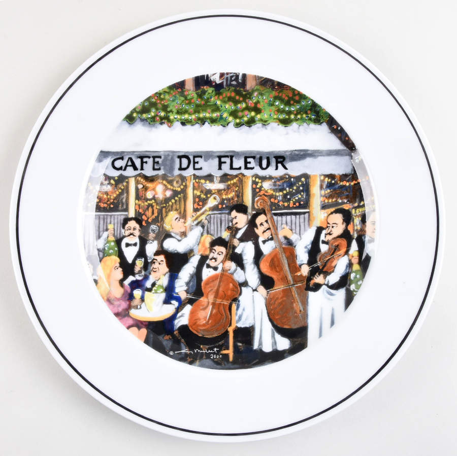 Marche Aux Fleurs Chop Plate (Round Platter) by Guy Buffet-1
