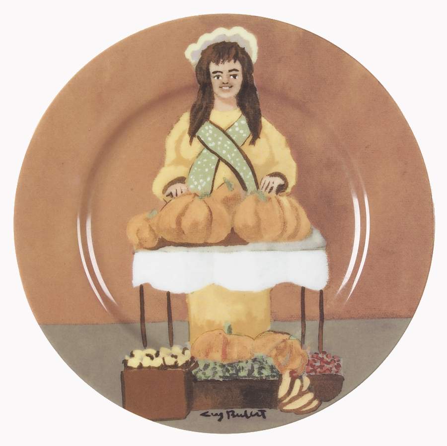 Marche Aux Fleurs Salad Plate by Guy Buffet-1